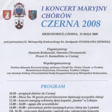 I KONCERT MARYJNY CHÓRÓW CZERNA 2008 r.- 25 maja 2008 r.