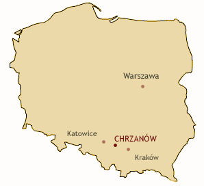 Mapa Polski - położenie Chrzanowa